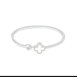 Sweet Silver Bangle Bracelet